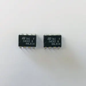 24C02 STM EPROM 8 PIN DIP NEW x2PCS