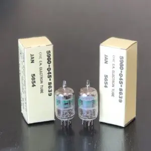 5654 6AK5 CV4010 JAN GE MATCHED PAIR NOS BOXED VALVE/TUBE