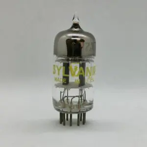 12AT7 SYLVANIA TRIPLE MICA, SQUARE GETTER NOS VALVE TUBE