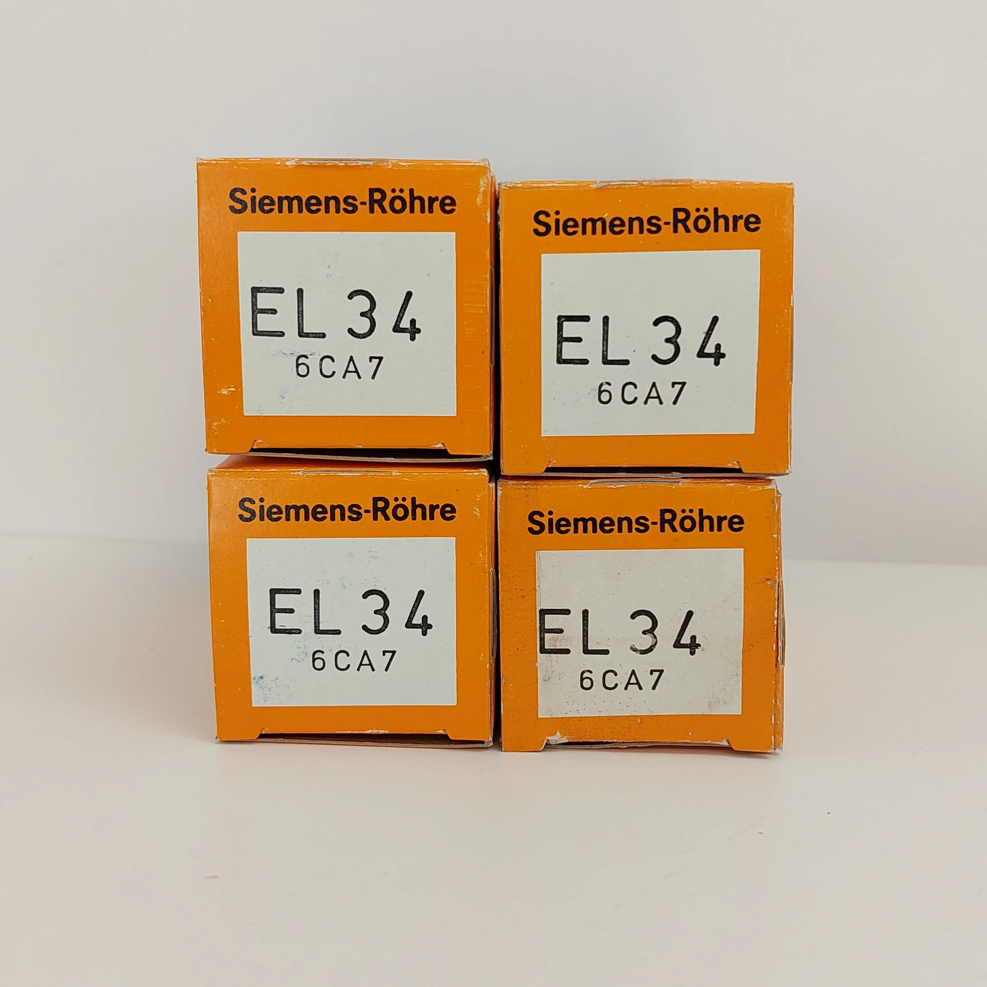EL34EH /6CA7　4本新品　ロシア製　新品箱有 EL34 SIEMENS JJ NEW BOXED QUAD VALVE TUBE - Langrex