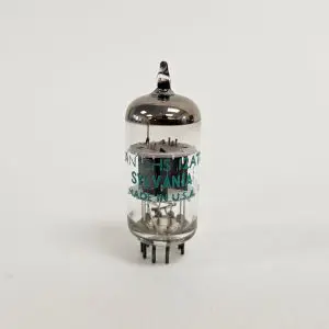 12AT7 ECC81 SYLVANIA BLACK PLATE NOS VALVE TUBE (LC17)