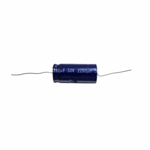 2200UF 50V 85°C AXIAL CAPACITOR NOS 1 PIECE