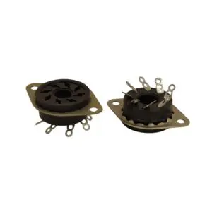 OCTAL McMURDO BLACK CHASSIS MOUNTING VALVE SOCKET NOS X1PC (LC94)