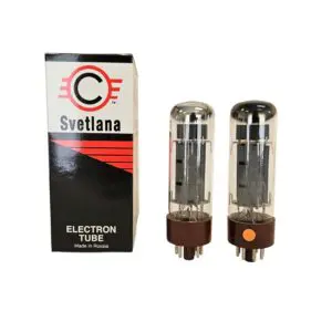 EL34 SVETLANA WINGED C TWIN GETTER BLACK TOPS VINTAGE MATCHED PAIR VALVE TUBE