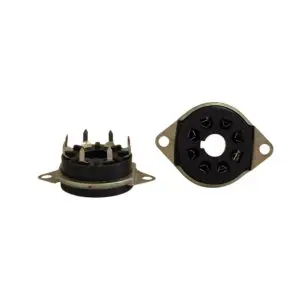 OCTAL 8 PIN VALVE SOCKET PCB UNDER CHASSIS MOUNTING NOS X1PC