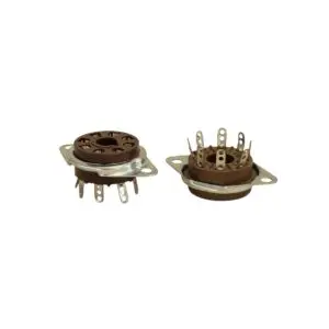 OCTAL VALVE SOCKET CHASSIS MOUNTING BY SUVAL ITALY NOS X1PC (LB19)