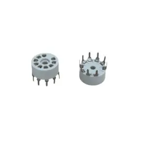 B9A PCB CERAMIC NOS VALVE TUBE SOCKET 2 PIECES (G51A)